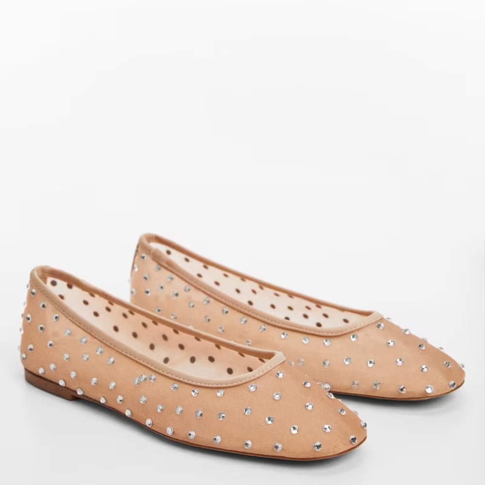 Zara rhinestone ballerinas